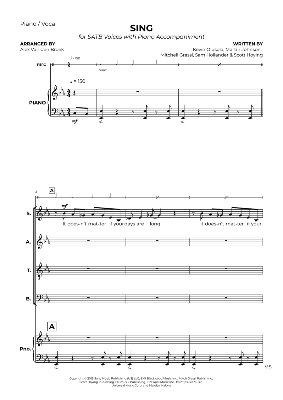 Sing 4-Part scores gallery preview page 1