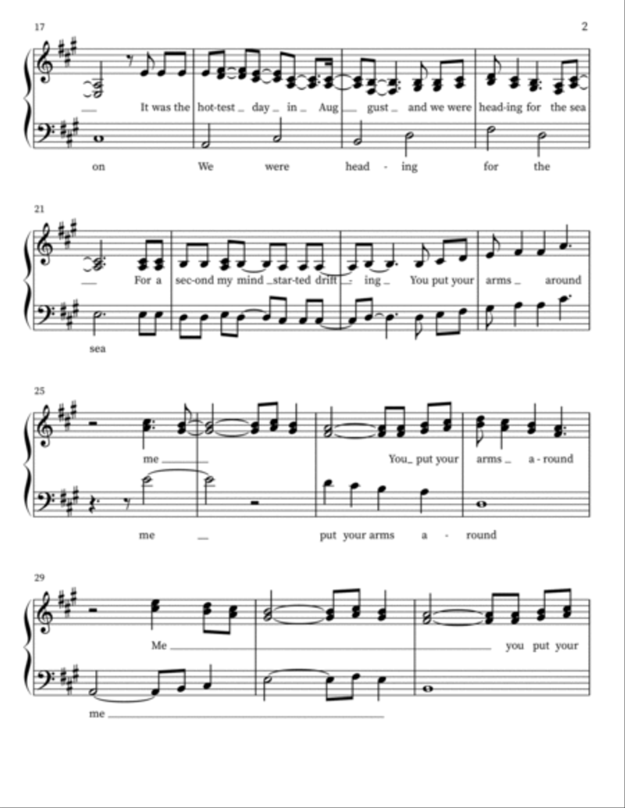 Your Arms Around Me Your Arms Around Me 4-Part scores gallery preview page 2