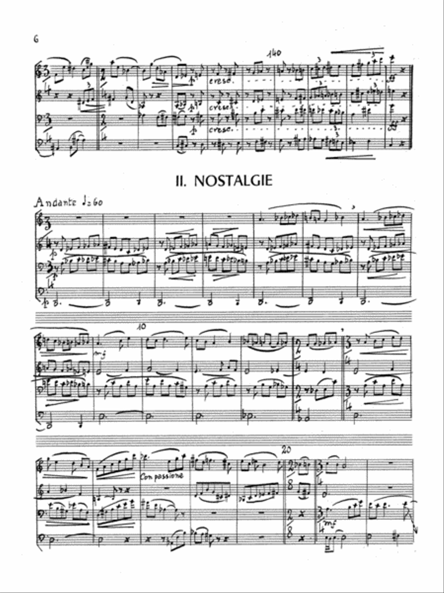 4 Sequences for Saxophone Quartet (Score and Parts) Saxophone Quartet scores gallery preview page 3
