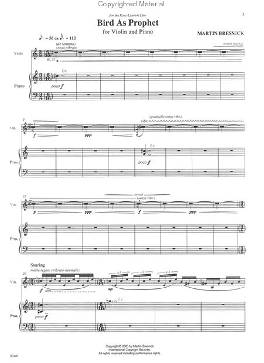 Bird As Prophet Violin Solo scores gallery preview page 2