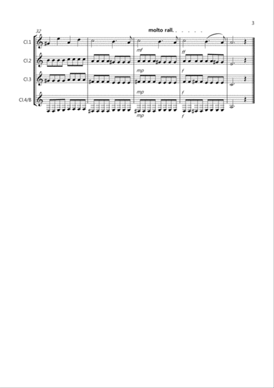 Bach Rocks! for Clarinet Quartet Clarinet Quartet scores gallery preview page 3