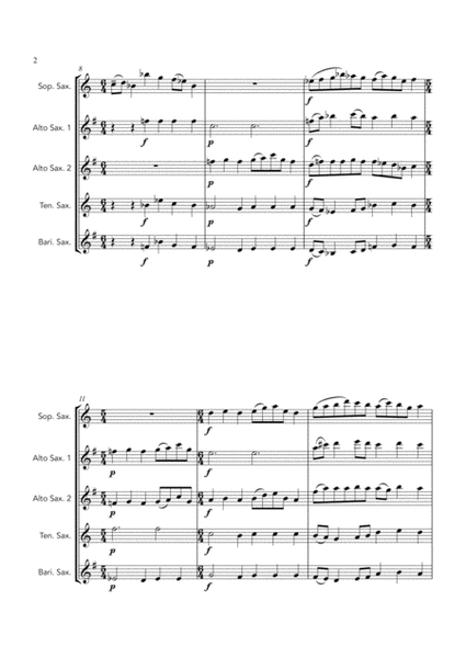 Promenade, Mussorgsky - SAATB saxophone quintet image number null