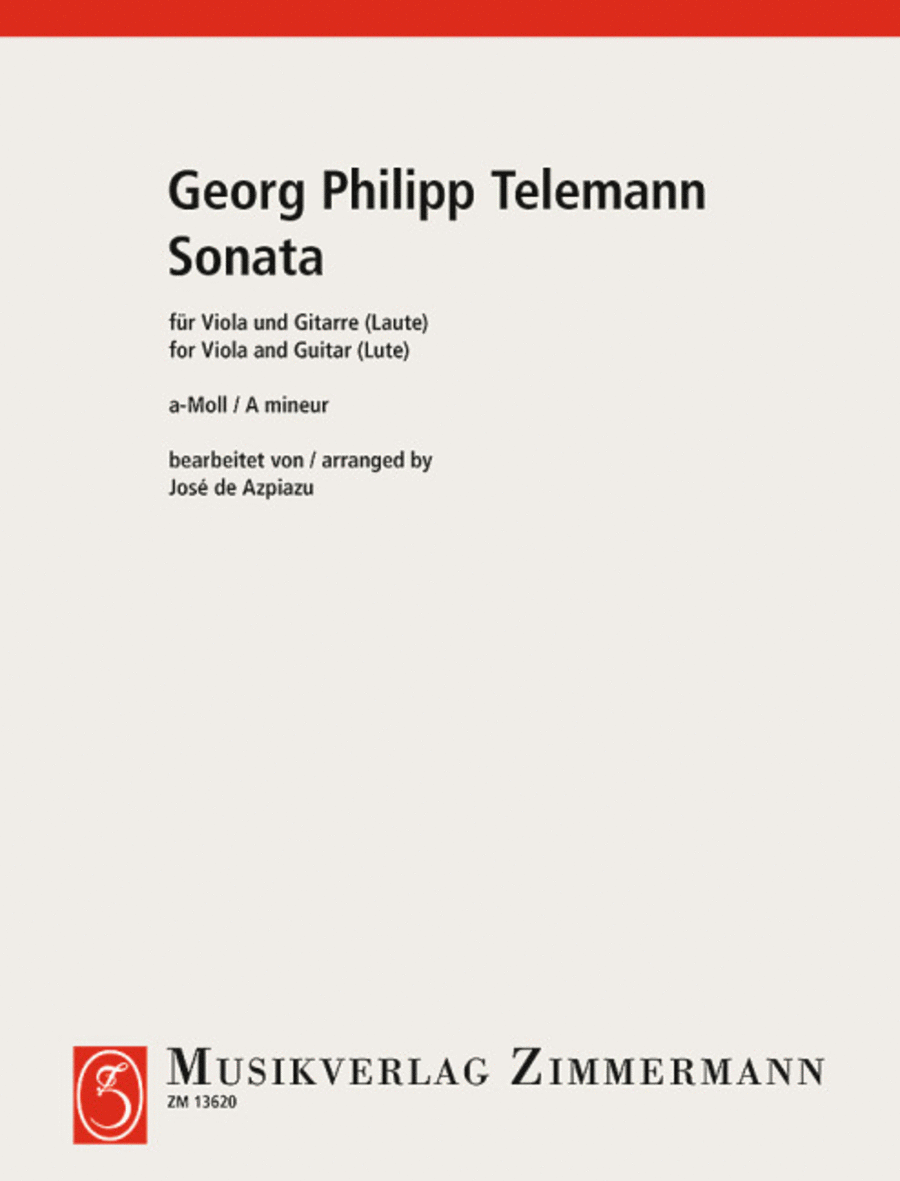 Sonata A minor Lute scores gallery preview page 1