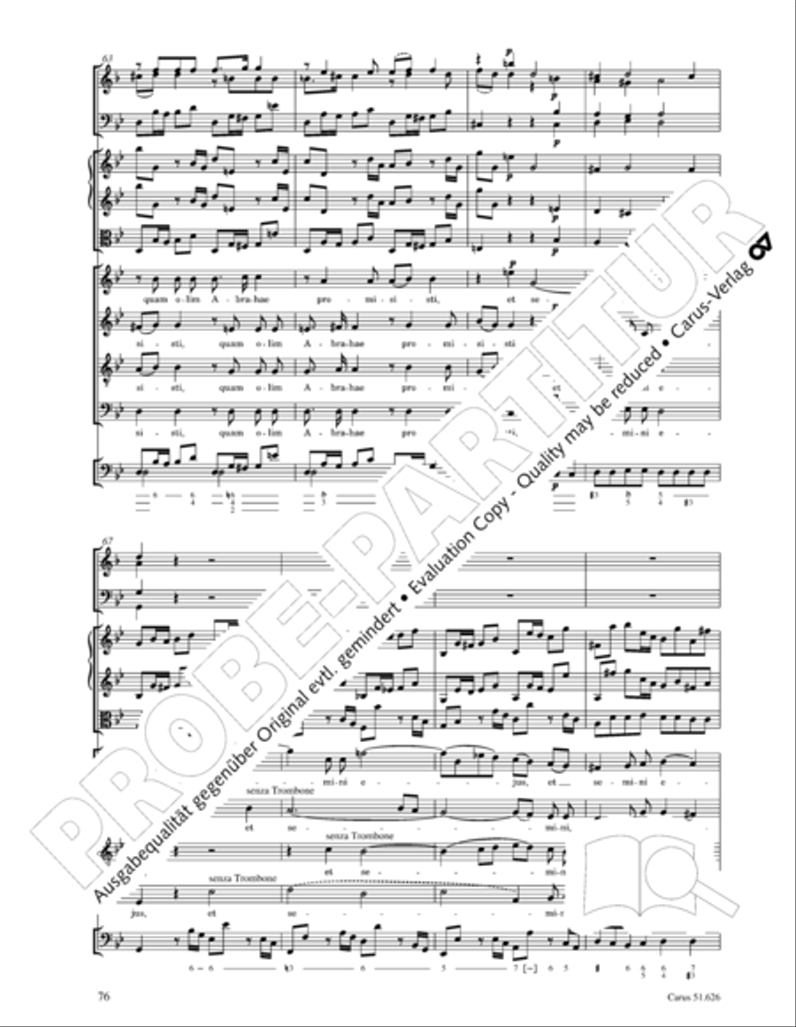 Missa longa in C major (Missa longa in C) 4-Part scores gallery preview page 88