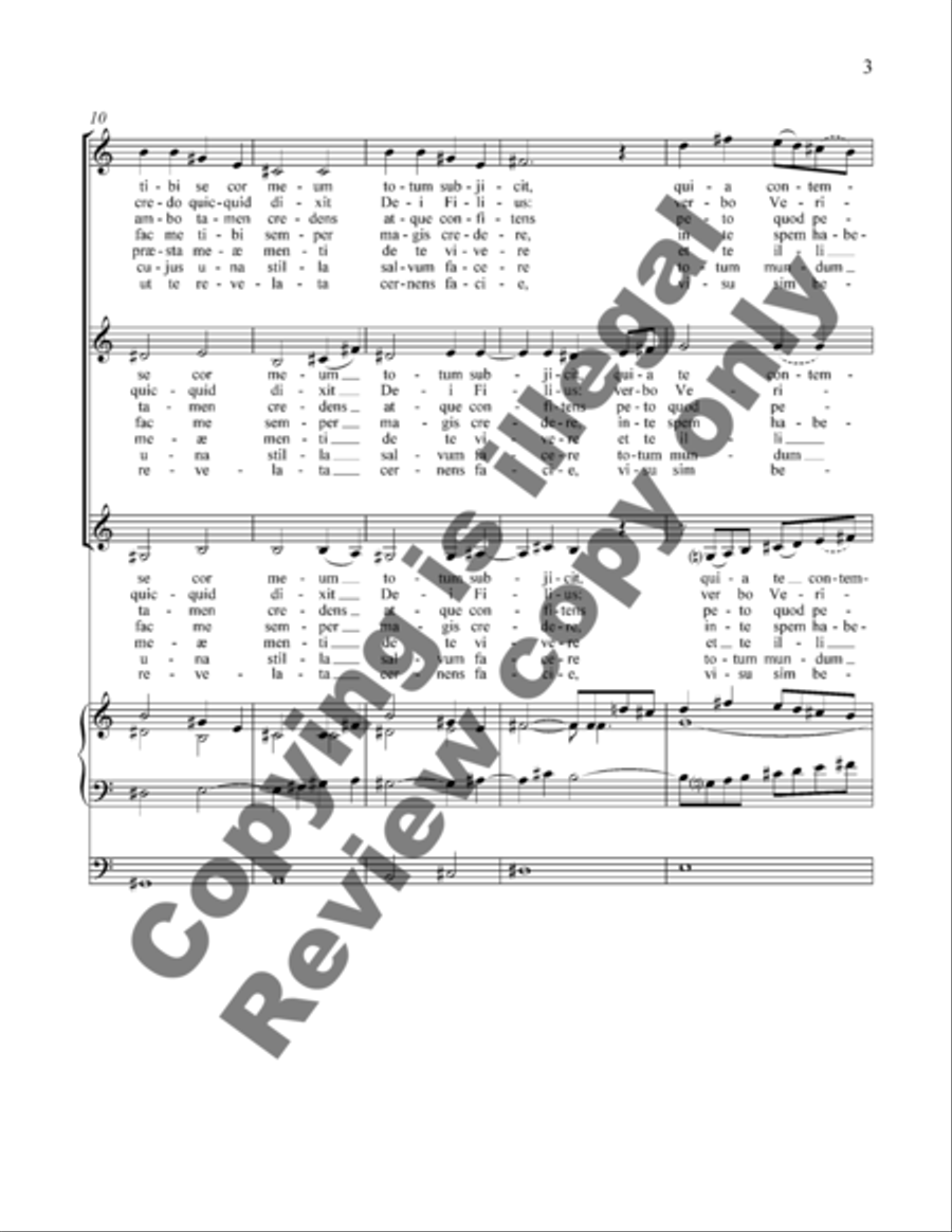 Oratio in Praesetia Corporis Christi Women's Choir scores gallery preview page 8