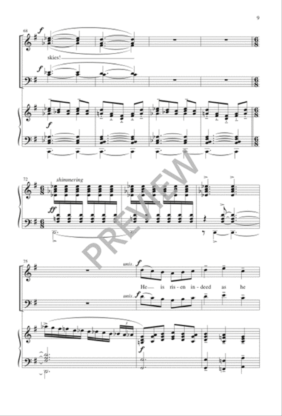 Easter Anthem SSATB scores gallery preview page 9