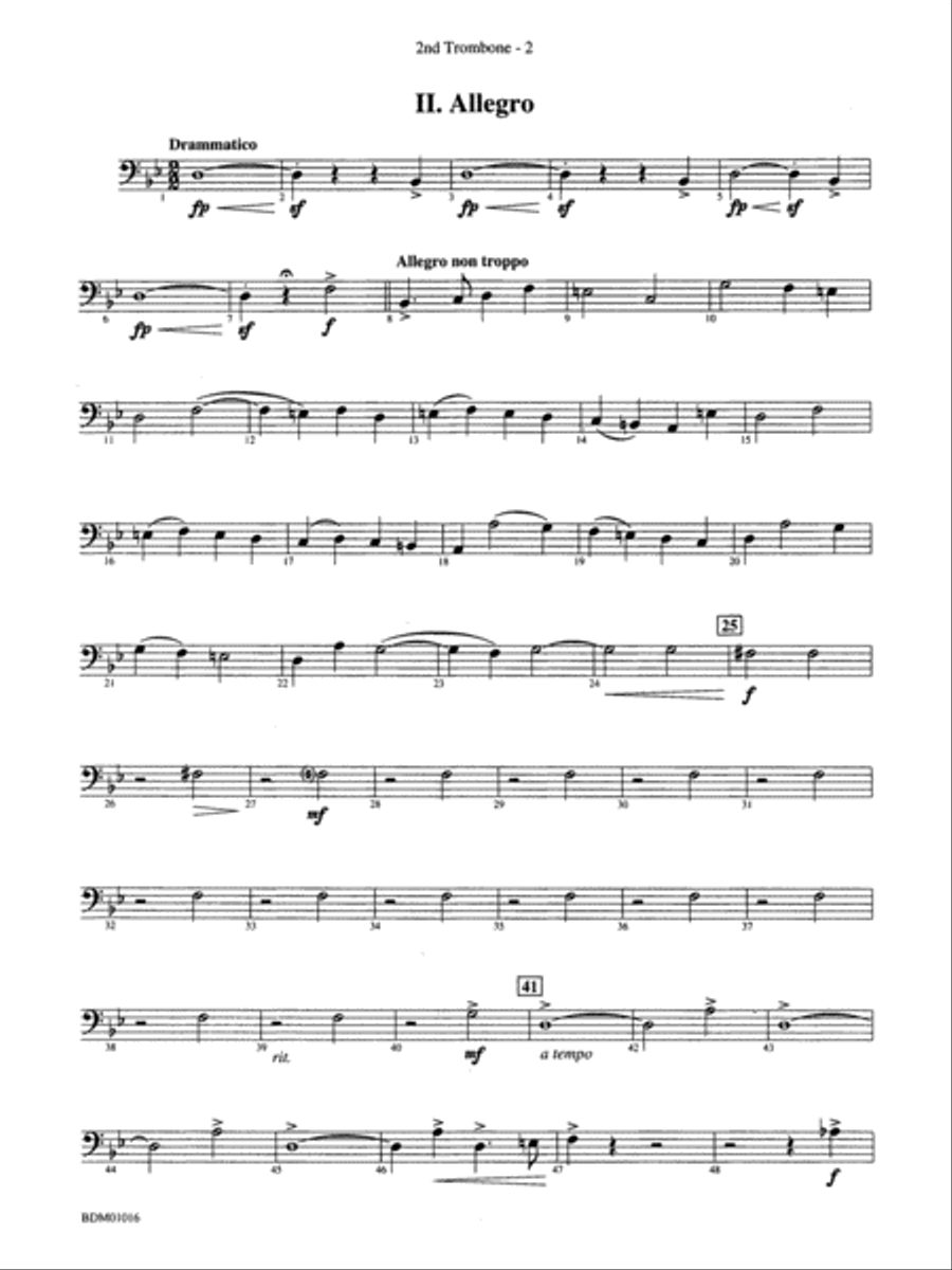 Fanfare and Allegro: 2nd Trombone Concert Band scores gallery preview page 2