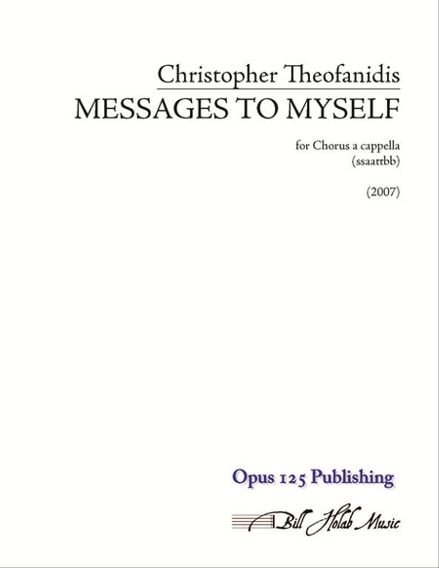 Messages to Myself SSAATTBB scores gallery preview page 1