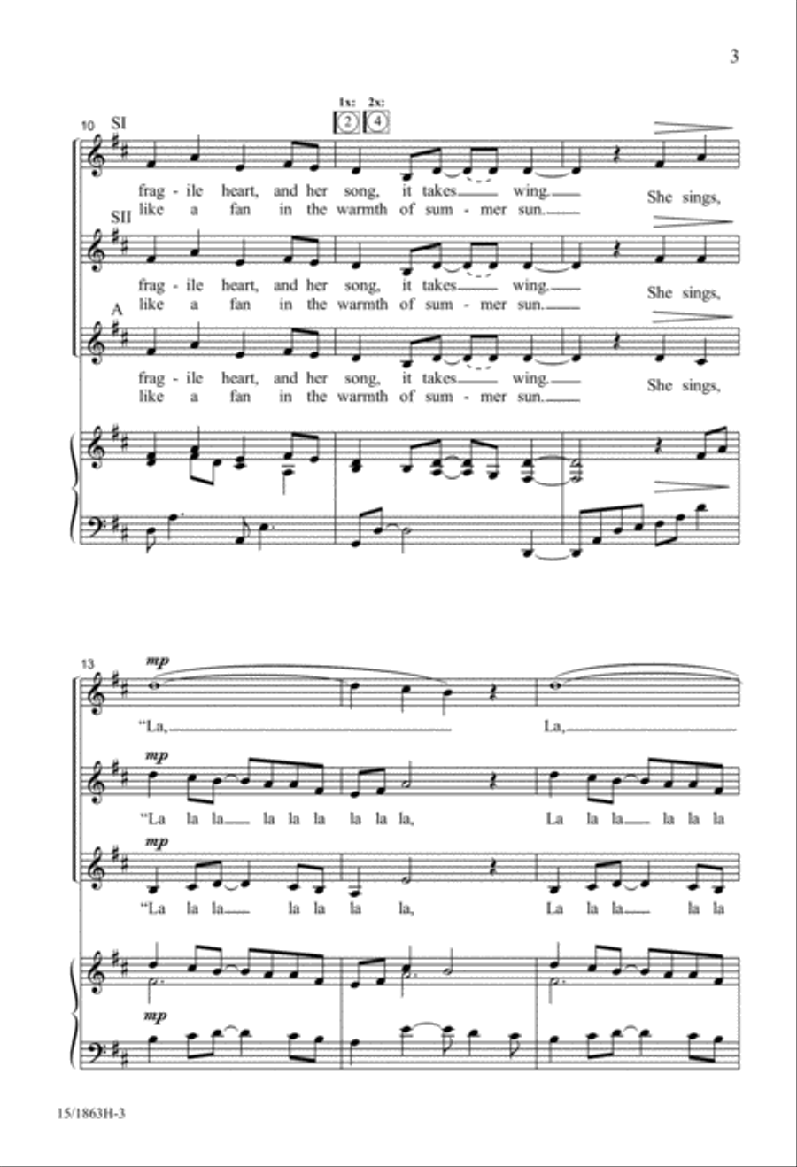 She Sings... SSA scores gallery preview page 3