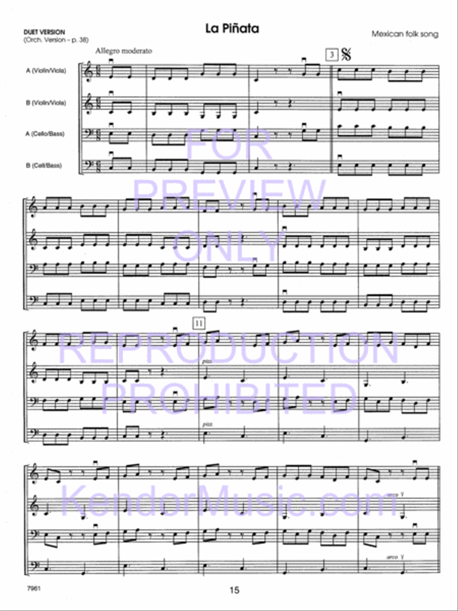 Holiday Strings (Score) String Orchestra scores gallery preview page 16