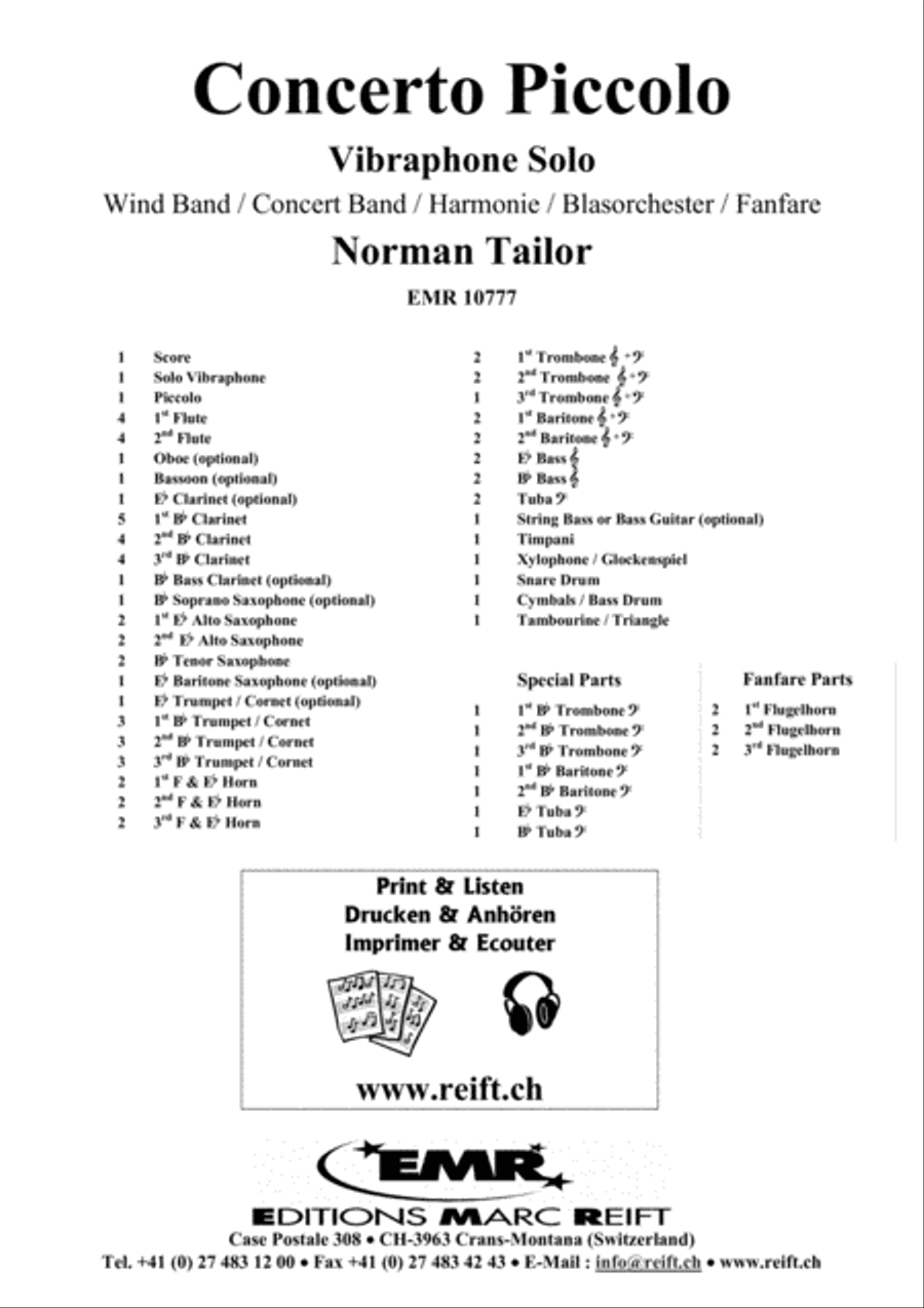 Concerto Piccolo Concerto Piccolo Concert Band scores gallery preview page 2