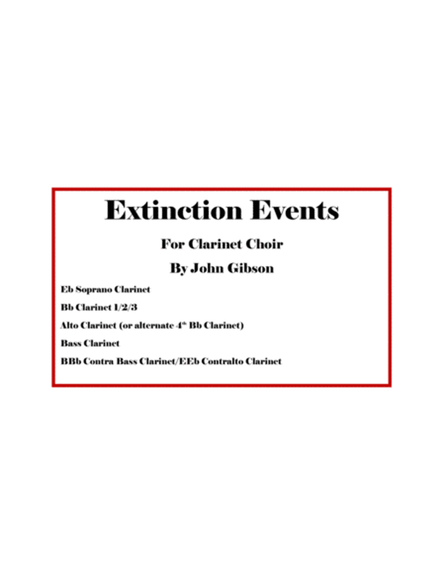 Extinction Events for Clarinet Choir image number null