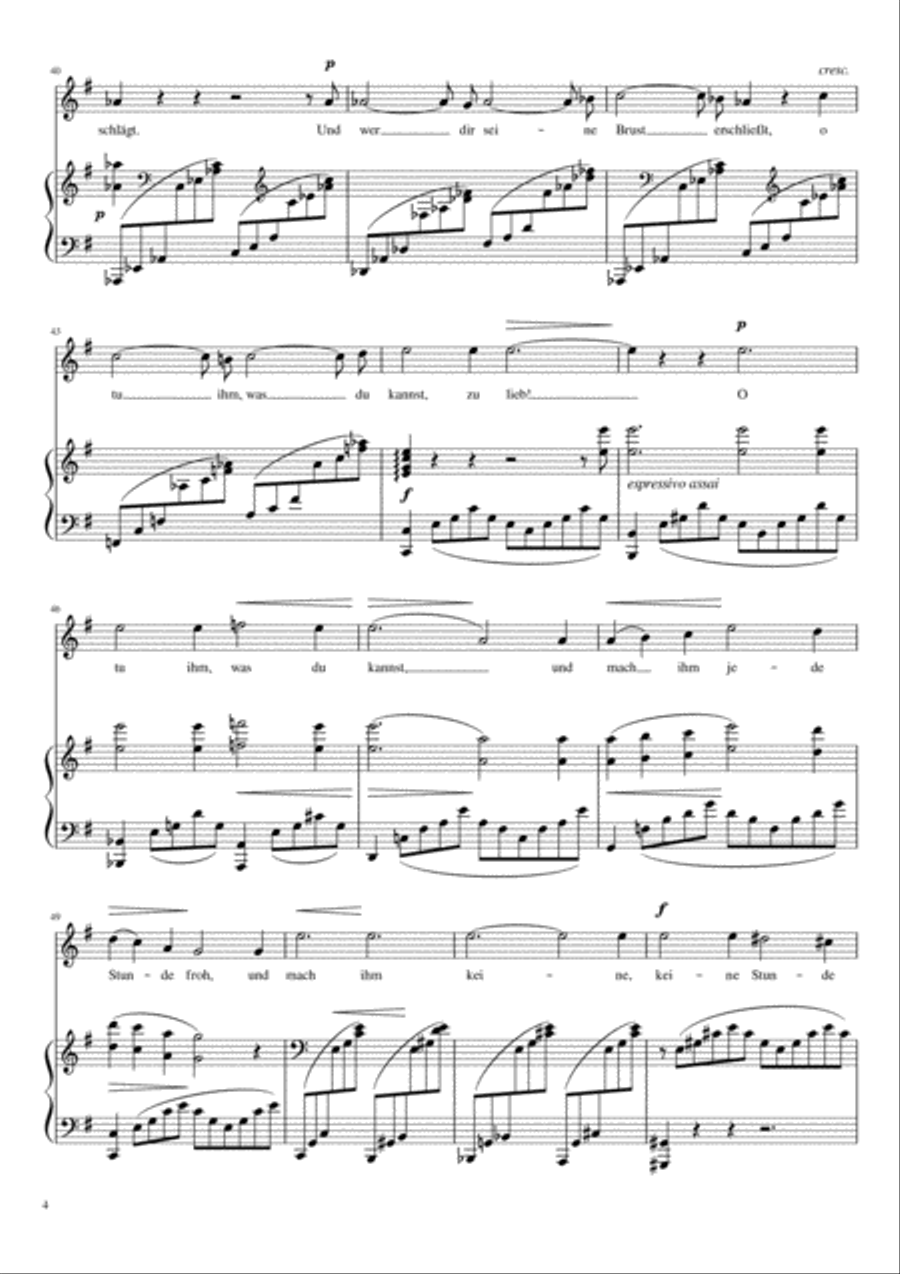 O lieb so lang du lieben kannst (Franz Liszt) [Medium Voice; key: E] Medium Voice scores gallery preview page 4