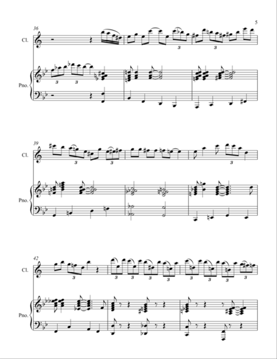 Basin Street Blues Clarinet Solo scores gallery preview page 5