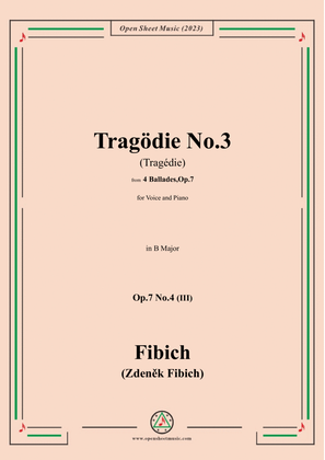 Fibich-Tragödie No.3,in B Major