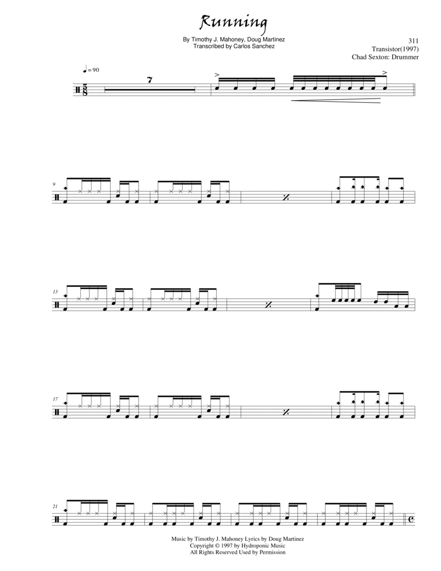 Running Drum Set scores gallery preview page 1