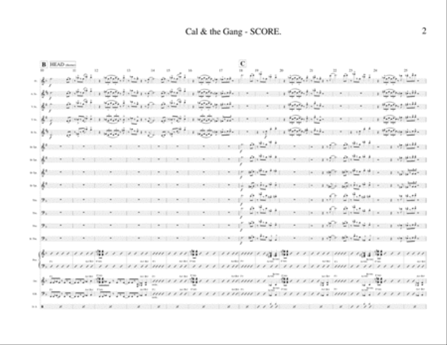 Cal & the Gang (Jazz Band) Jazz Ensemble scores gallery preview page 2