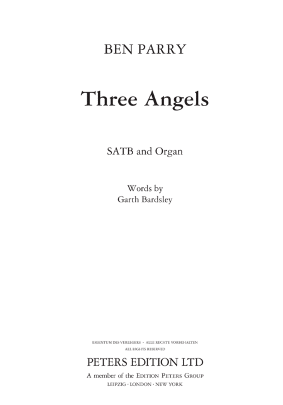 Three Angels for SATB Choir and Organ 4-Part scores gallery preview page 2