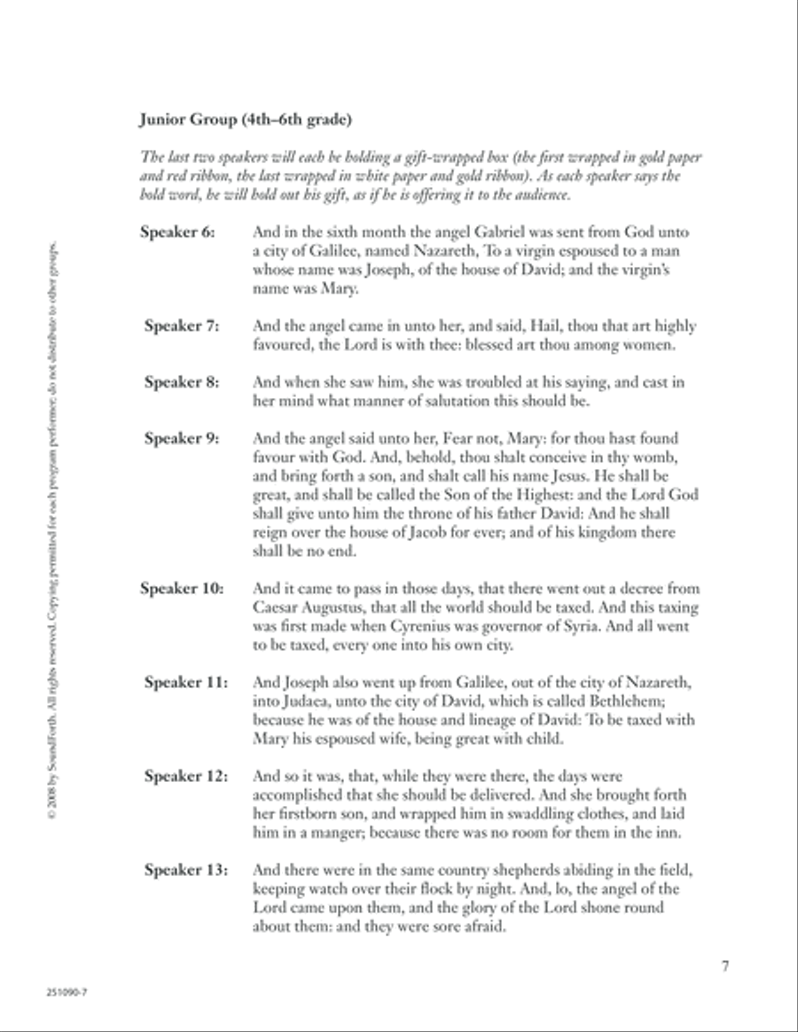 The Gift of Christmas Unison Choir scores gallery preview page 7