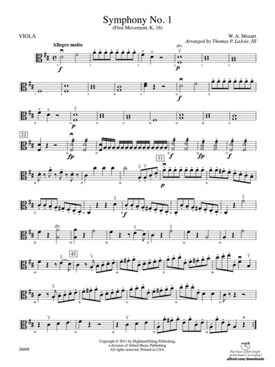 Symphony No. 1: Viola