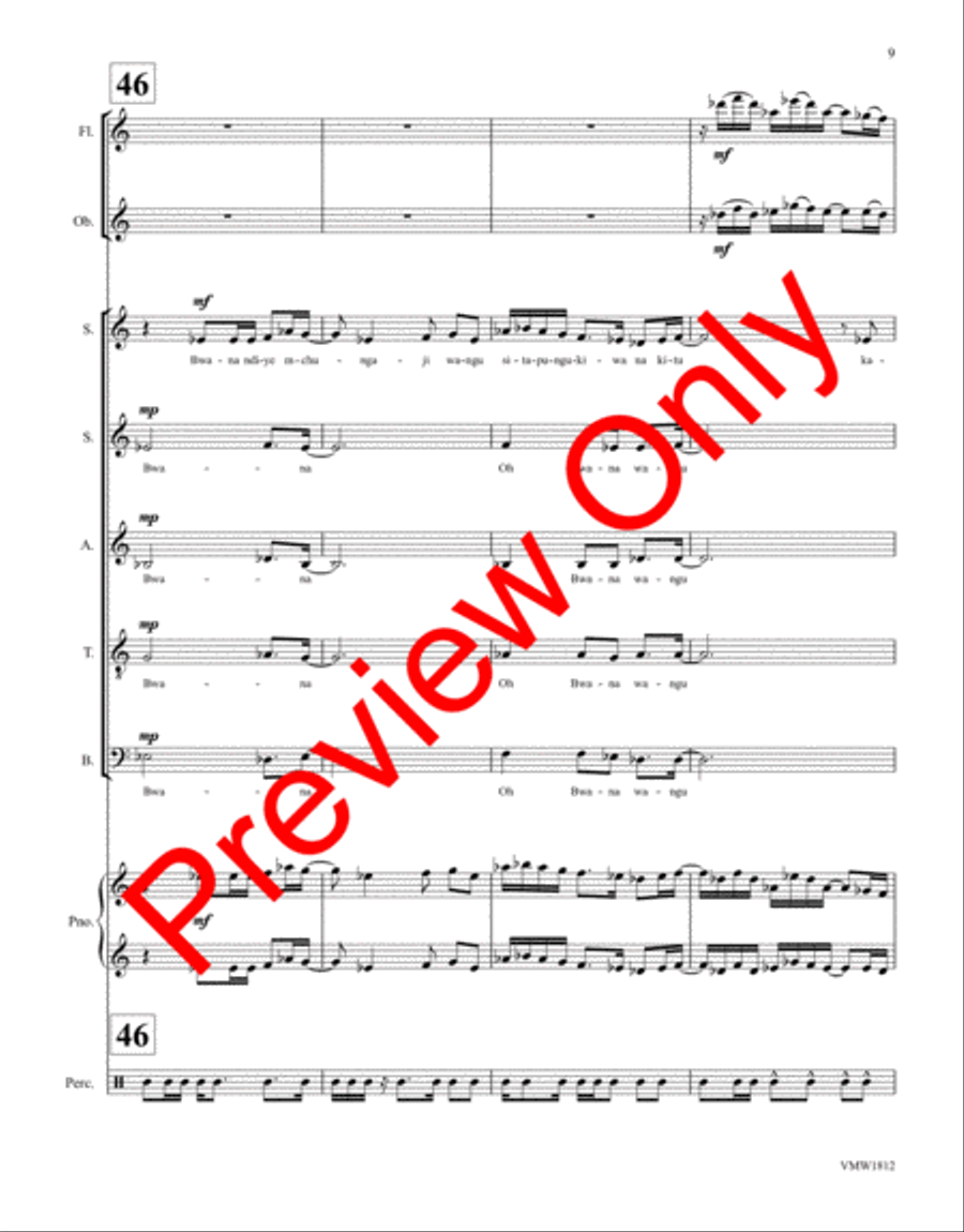 Maombi na Sifa (Prayer and Praise) 4-Part scores gallery preview page 14
