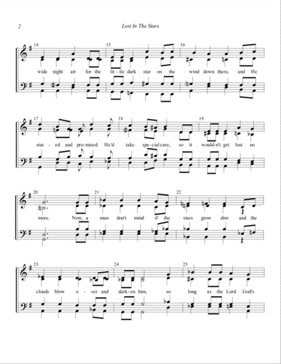 Lost In The Stars 4-Part scores gallery preview page 2