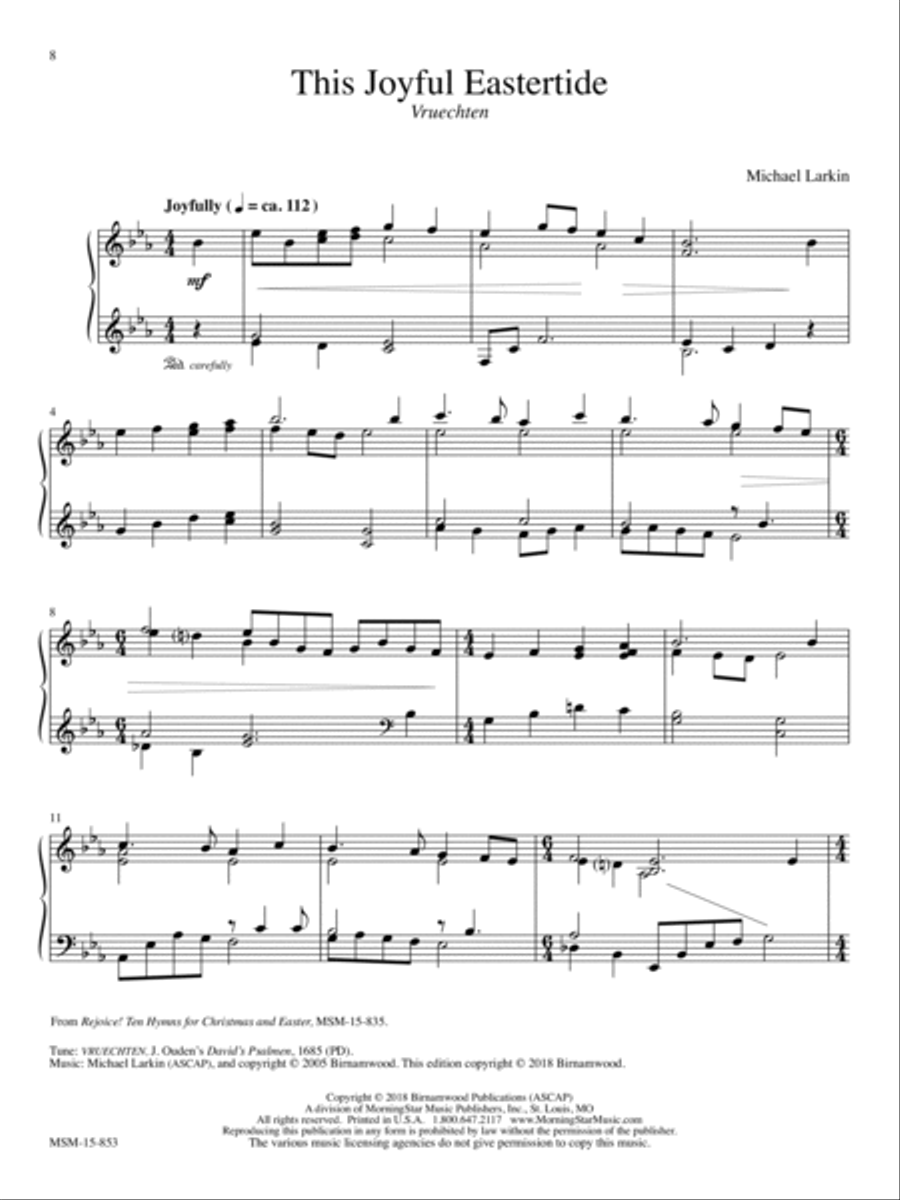 This Joyful Eastertide Piano Solo scores gallery preview page 1