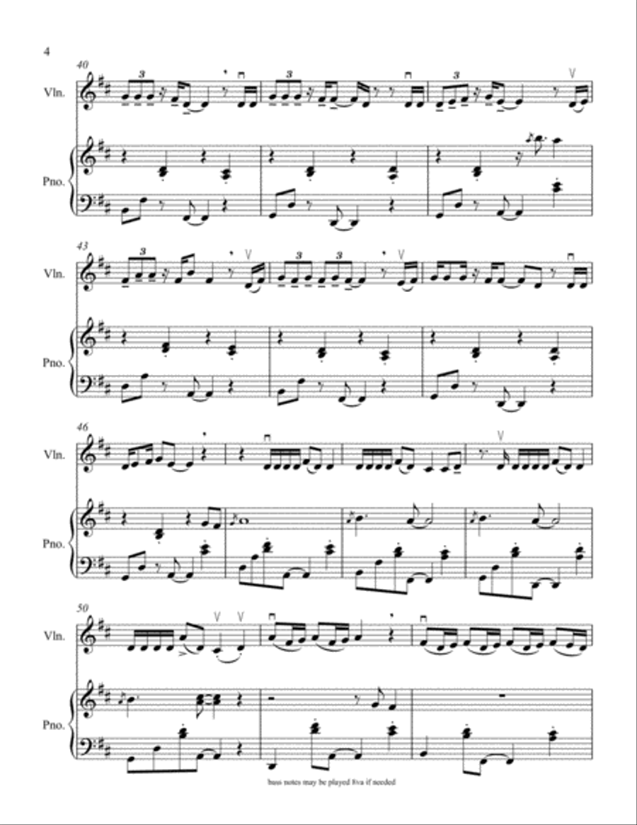 Memories Violin Solo scores gallery preview page 6