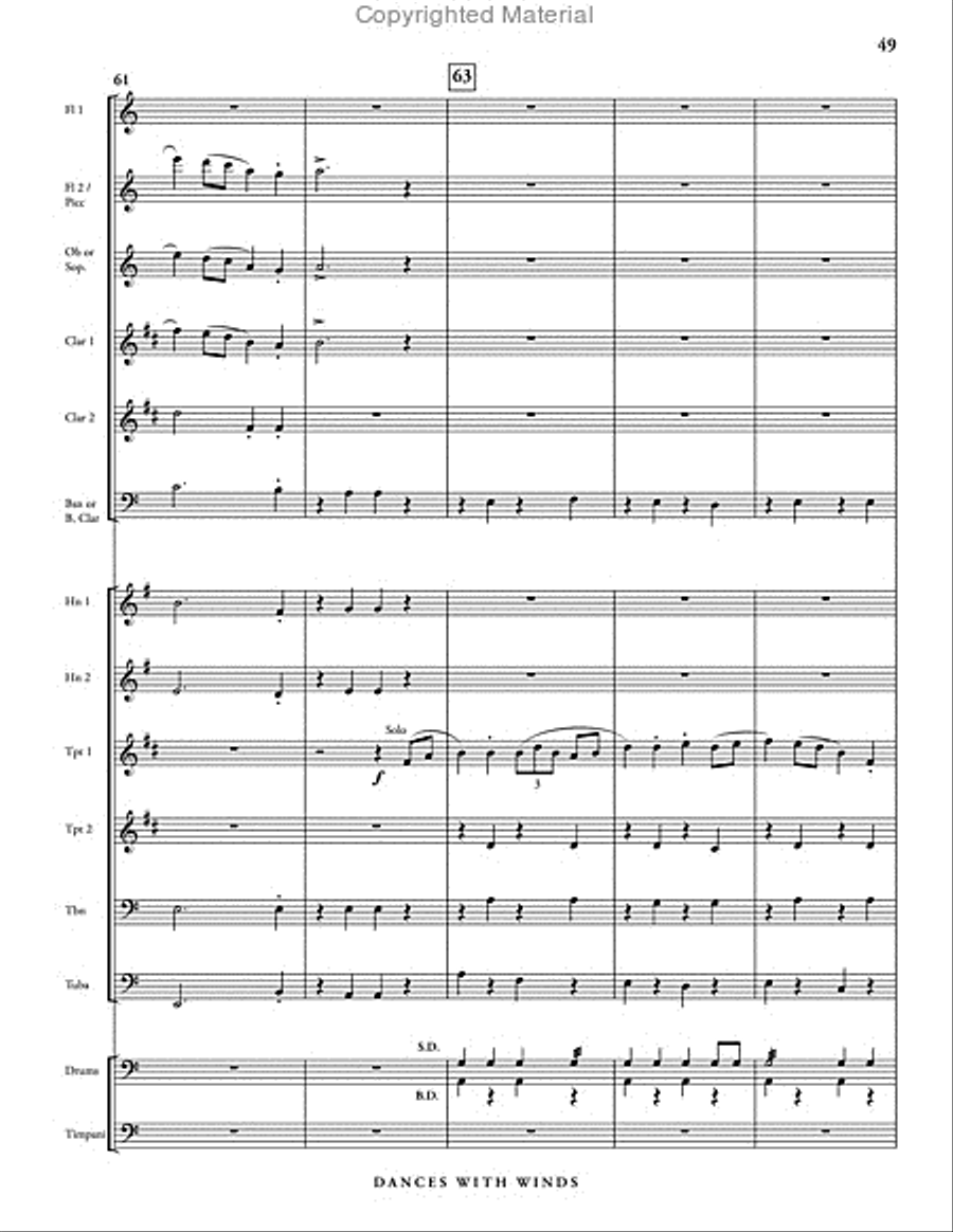 Dances with Winds Dances with Winds Concert Band scores gallery preview page 55