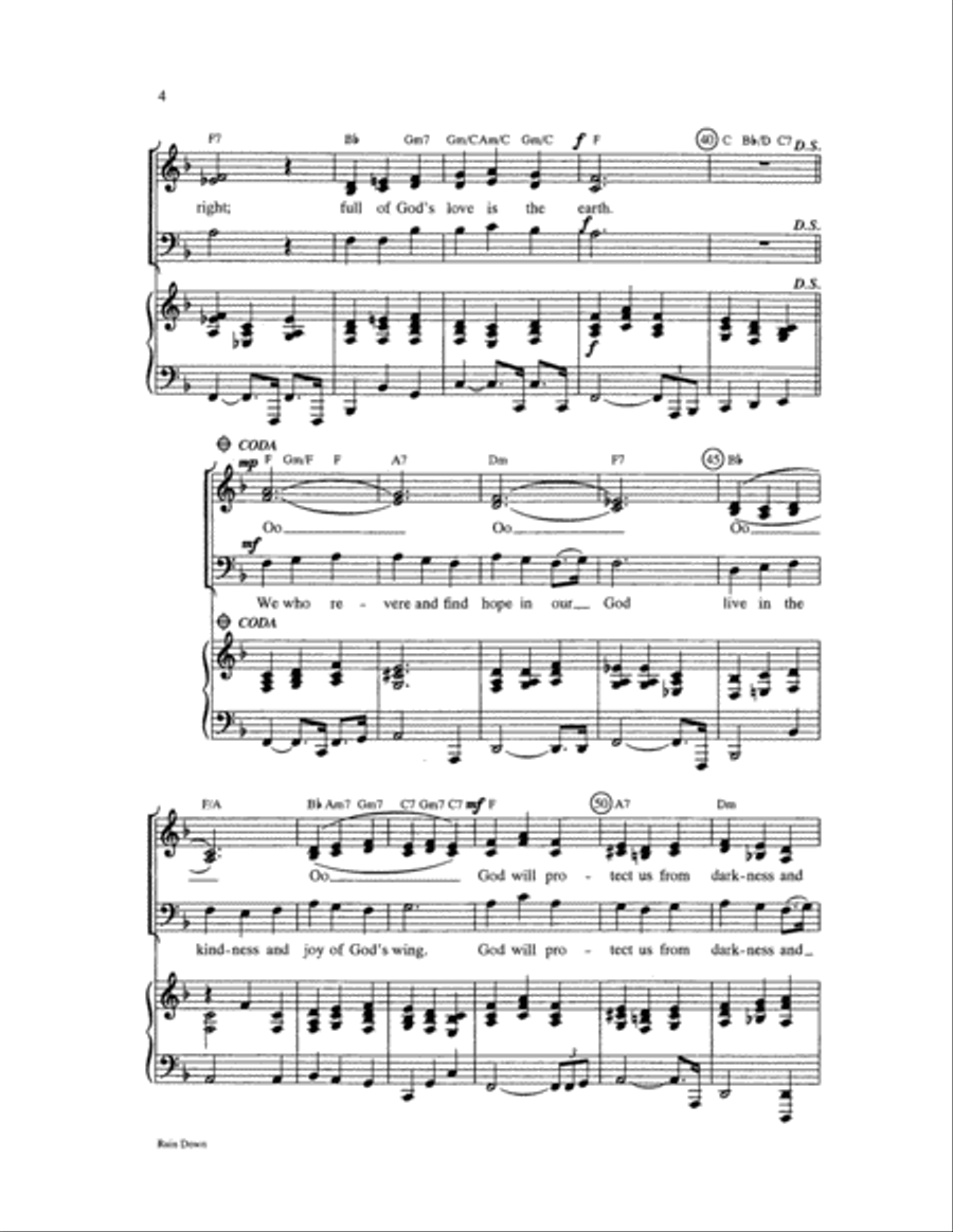 Rain Down Rain Down 3-Part scores gallery preview page 4