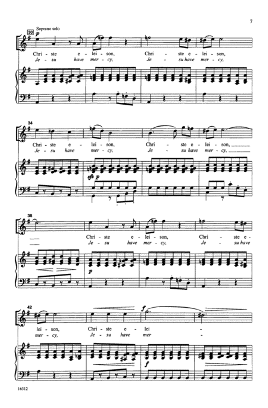 Kyrie (from Mass in G) Choir scores gallery preview page 6