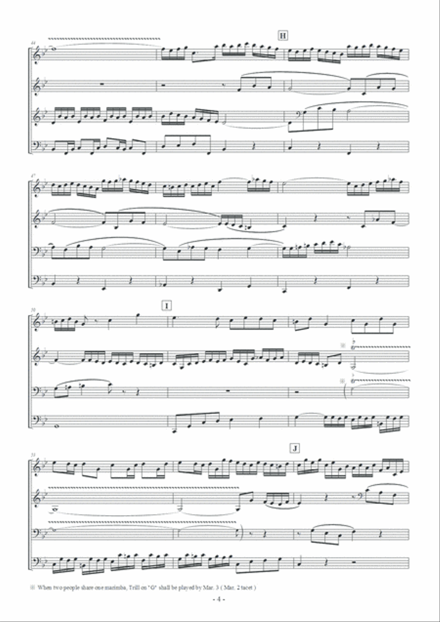 J.S.Bach / The Little Fugue in G minor BWV578 J.S.Bach / The Little Fugue in G minor BWV578 Percussion Ensemble scores gallery preview page 5