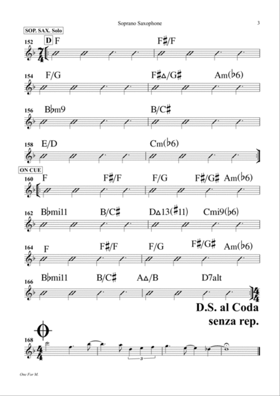 ONE FOR M Jazz Ensemble scores gallery preview page 3