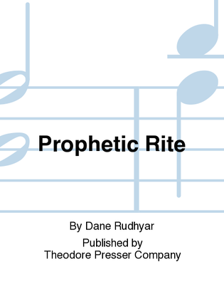 Book cover for Prophetic Rite