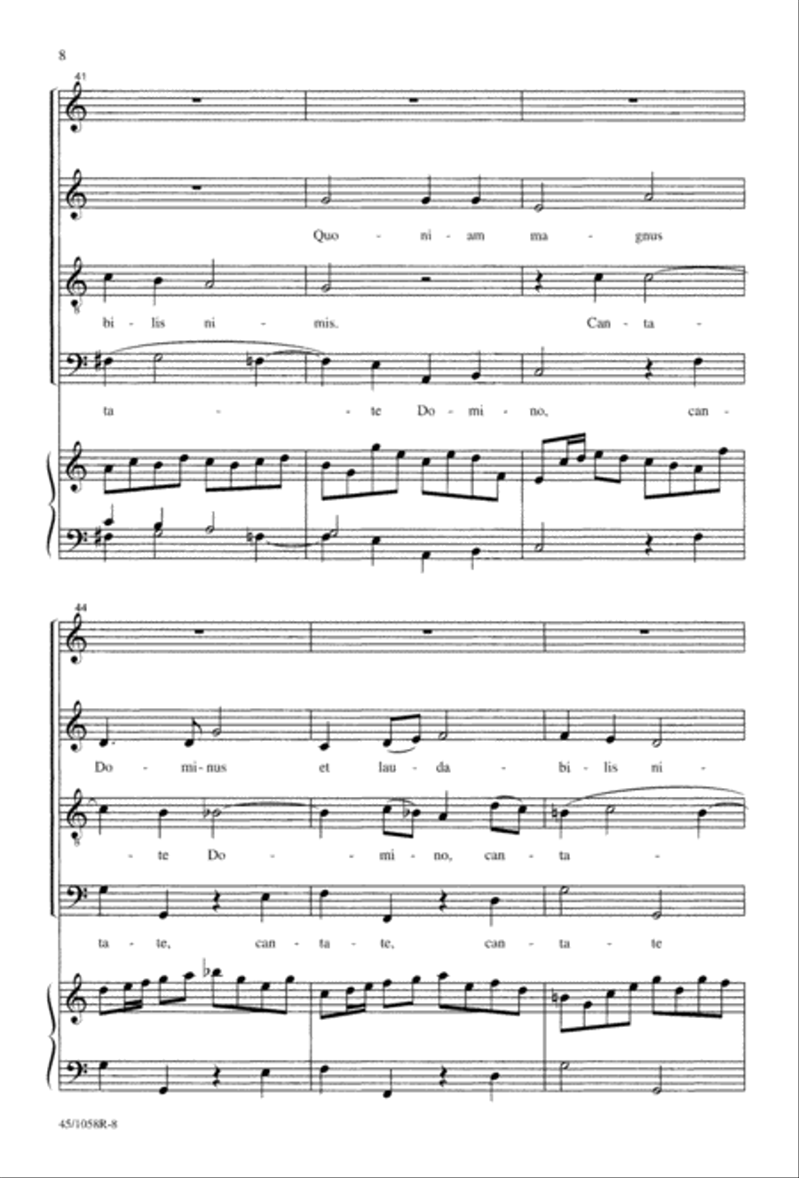 Cantate Domino 4-Part scores gallery preview page 10