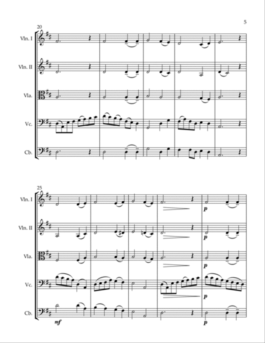 When I Survey and Just a Closer String Orchestra scores gallery preview page 5