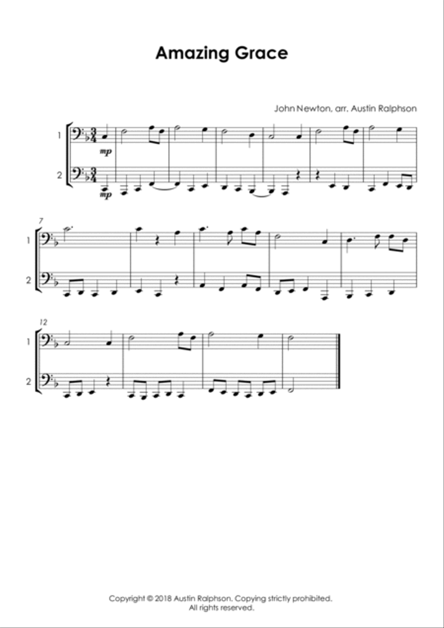 15 Euphonium and Tuba Duets for Fun (popular classics) - various levels Brass Duet scores gallery preview page 5