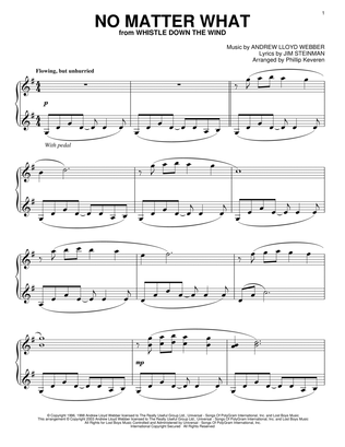 No Matter What (from Whistle Down the Wind) (arr. Phillip Keveren)
