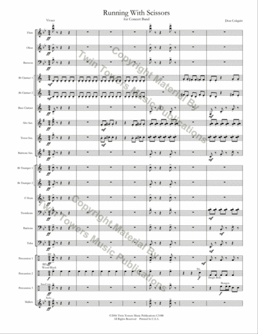 Running With Scissors Concert Band scores gallery preview page 4
