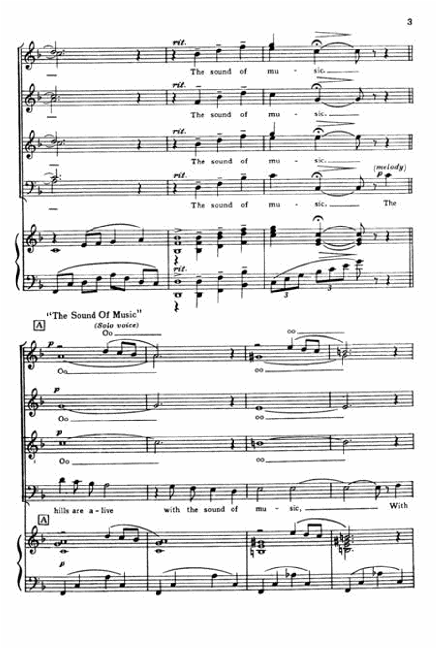 The Sound of Music (Choral Selections) 4-Part scores gallery preview page 2