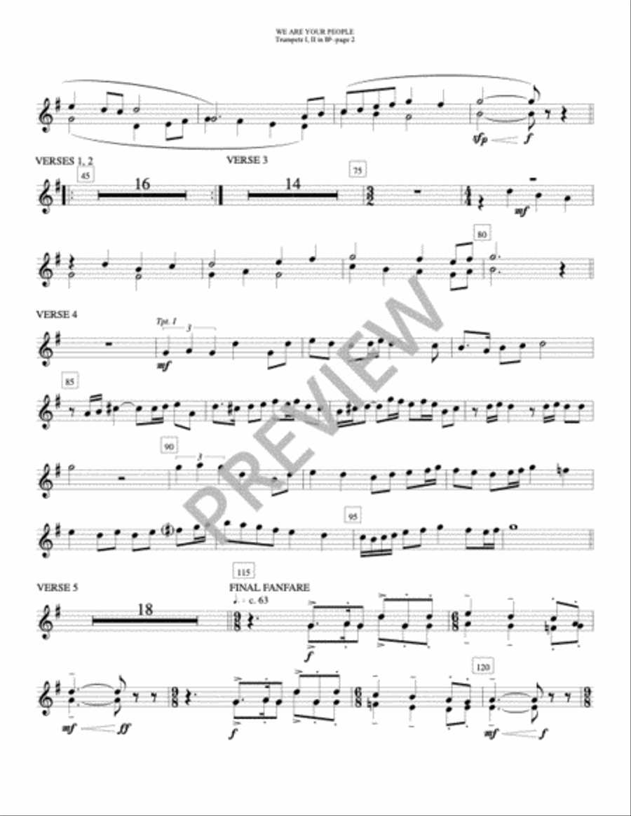 We Are Your People - Instrumental Edition Trombone scores gallery preview page 3
