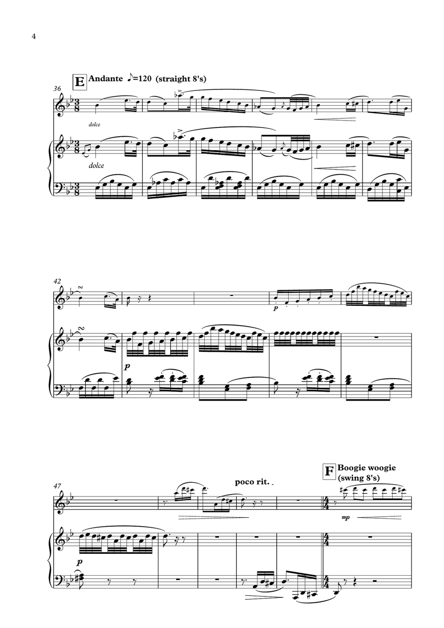 Für Elise Boogie Woogie for Treble Recorder & Piano Alto Recorder scores gallery preview page 4