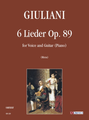Book cover for 6 Lieder Op. 89 for Voice and Guitar (Piano)
