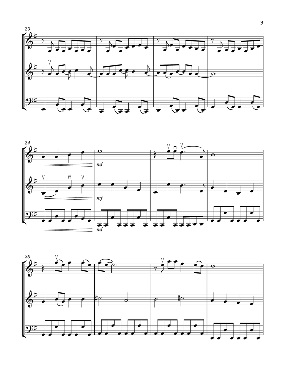 Every Breath You Take String Trio scores gallery preview page 3