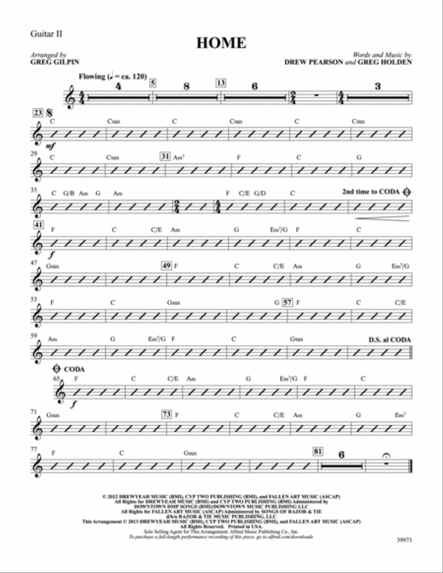 Home: Guitar 2 Home: Guitar 2 Guitar scores gallery preview page 1