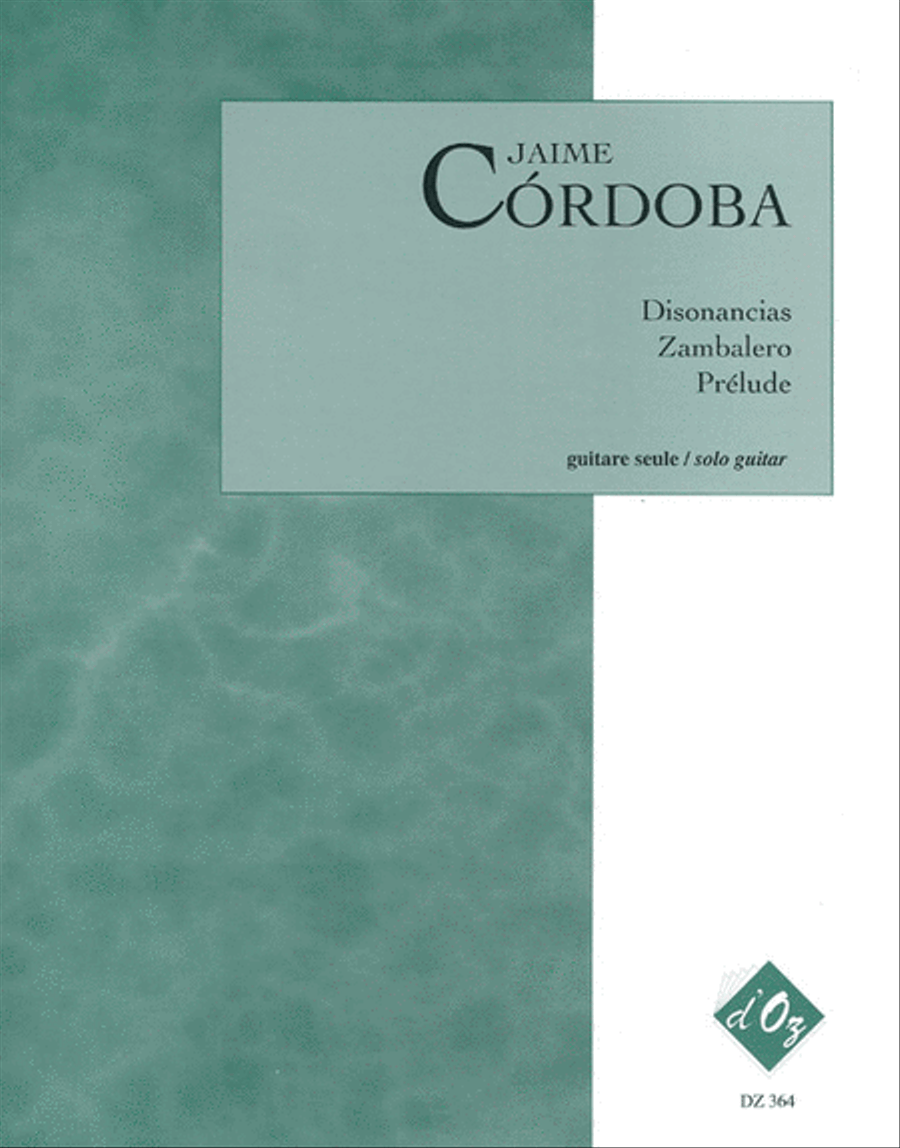 Disonancias, Zambalero, Prélude Classical Guitar scores gallery preview page 1