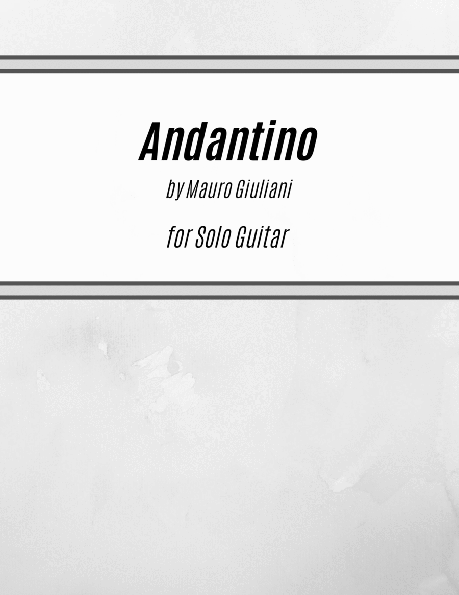 Andantino (for Solo Guitar) image number null
