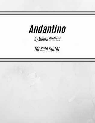 Andantino (for Solo Guitar)