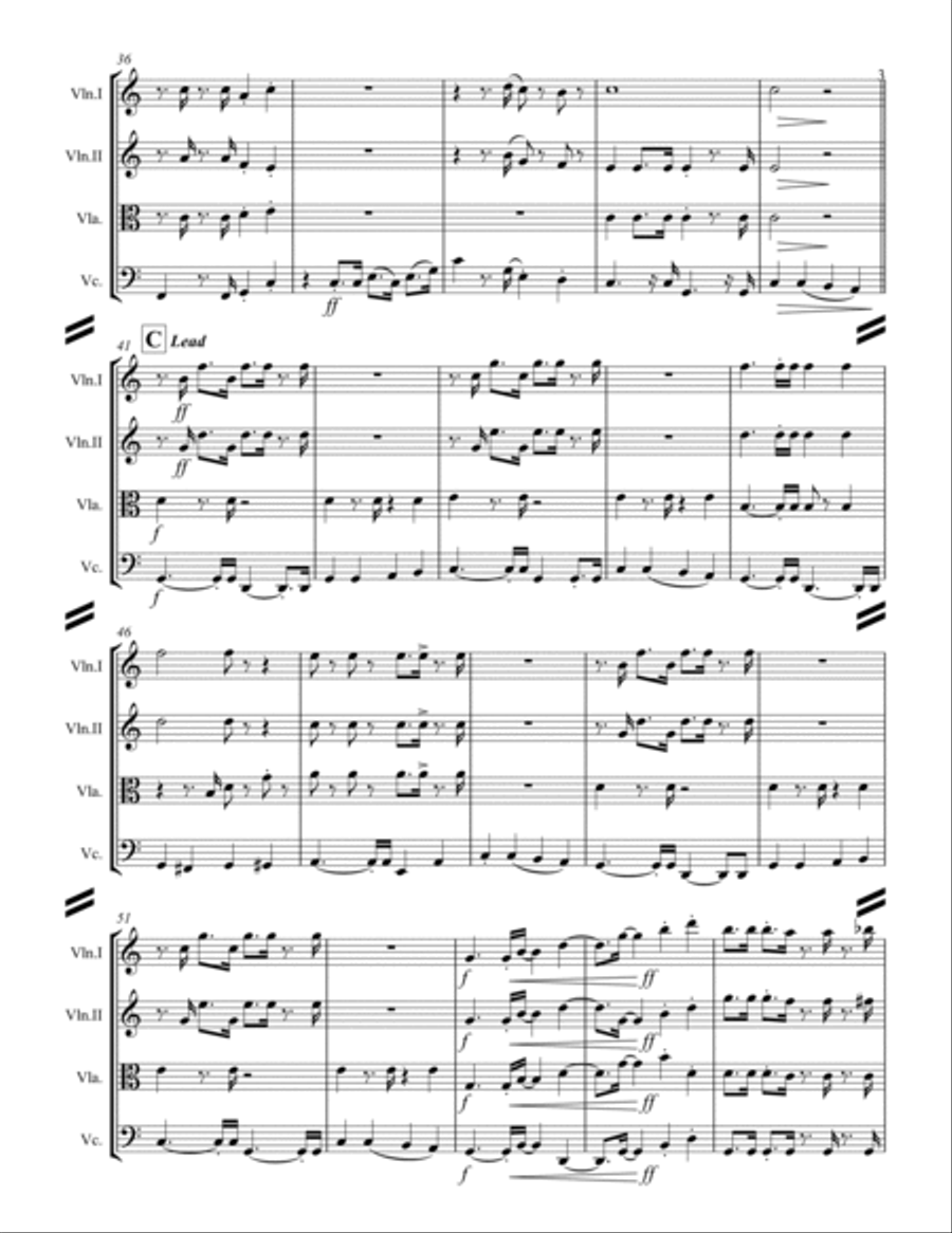 The Mexican Shuffle The Mexican Shuffle String Quartet scores gallery preview page 4