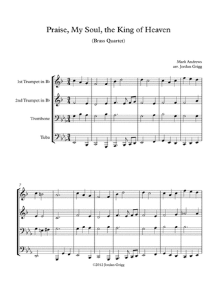 Book cover for Praise, My Soul, the King of Heaven (Brass Quartet)